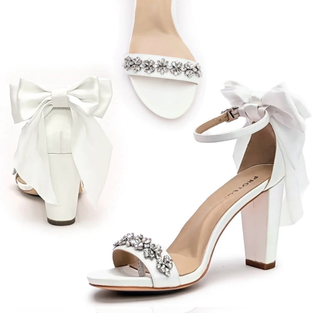 Bridal white heels NEW